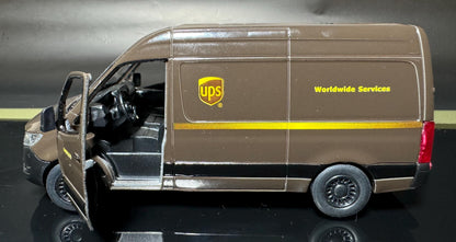 PERSONALISED NAME sprinter Van Mercedes UPS, toy van Model boy girl dad mom grandad brother birthday Christmas New birthday gift sleeve