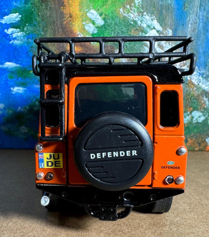 Land Rover Defender PERSONALIZED PLATES Model Toy Car boy dad husband anniversary birthday gift Boxed all open doors Sound Light Collection