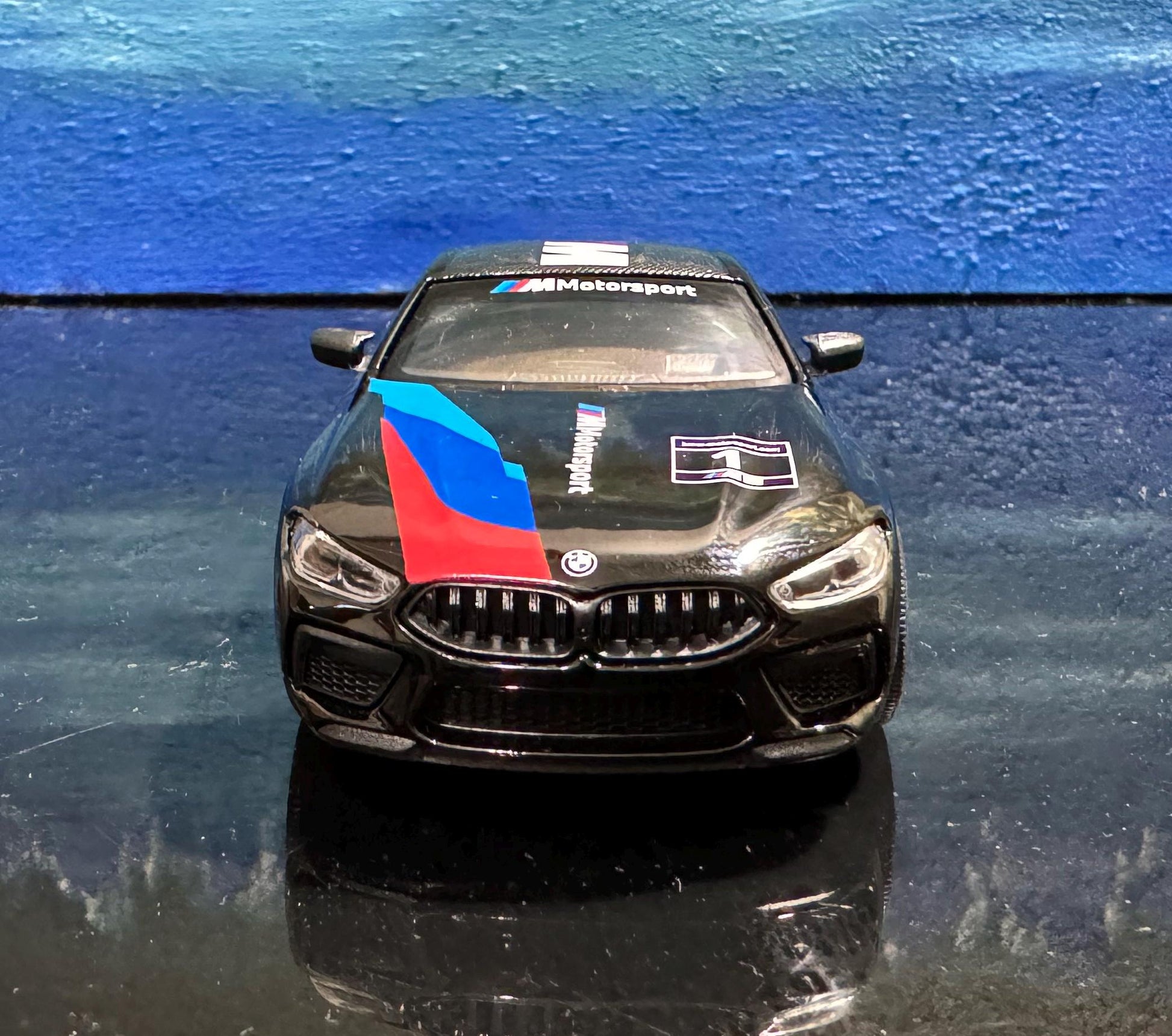 BMW M8 Competition Coupe Diecast Model Car 1:38 Scale – Pull Back, Black/White, Collectible Gift for Mom, Father's Day, Display Gift Sleeves