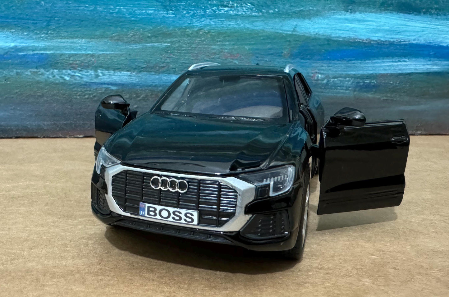 Personalized Audi Q8 Diecast Model Car: Custom Name Plate, Collectible Gift