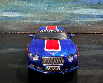 Personalized Bentley GT Speed 2012 Diecast Car 1/38 Collectible Gift for Dad, Boys, girls, Uncle Birthday, Anniversary, Cake Topper, Sleeve