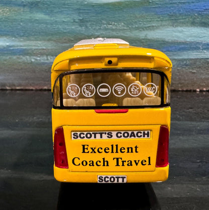 Personalized Name Coach Bus Diecast Toy - Custom Gift for Boy Girl Dad Mom - Birthday Christmas Present - Gift Sleeves - 4 colours to choose
