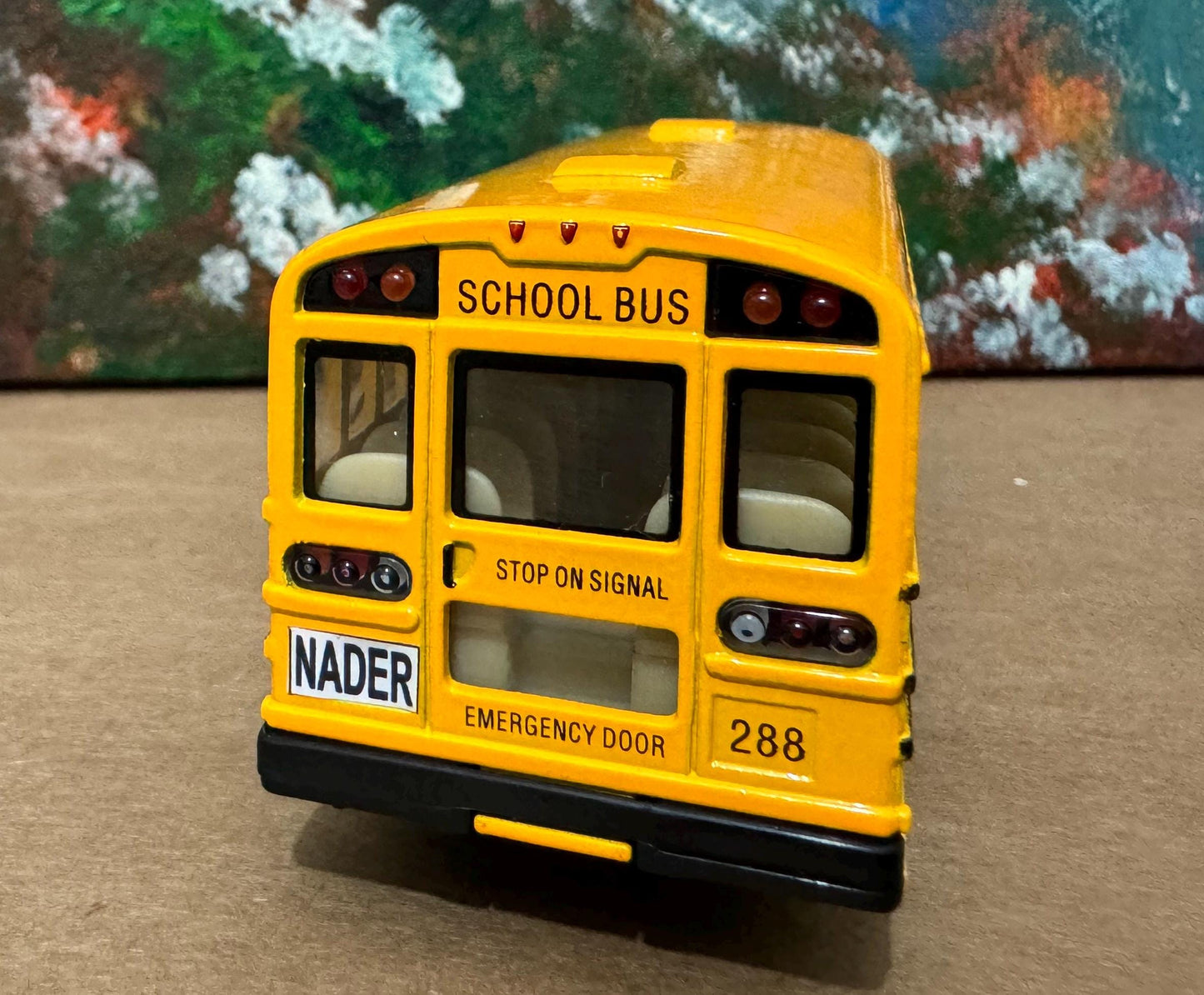 School Bus PERSONALIZED PLATES Diecast Model Toy Car boy girl present gift special day husband wife dad birthday gift Sleeve