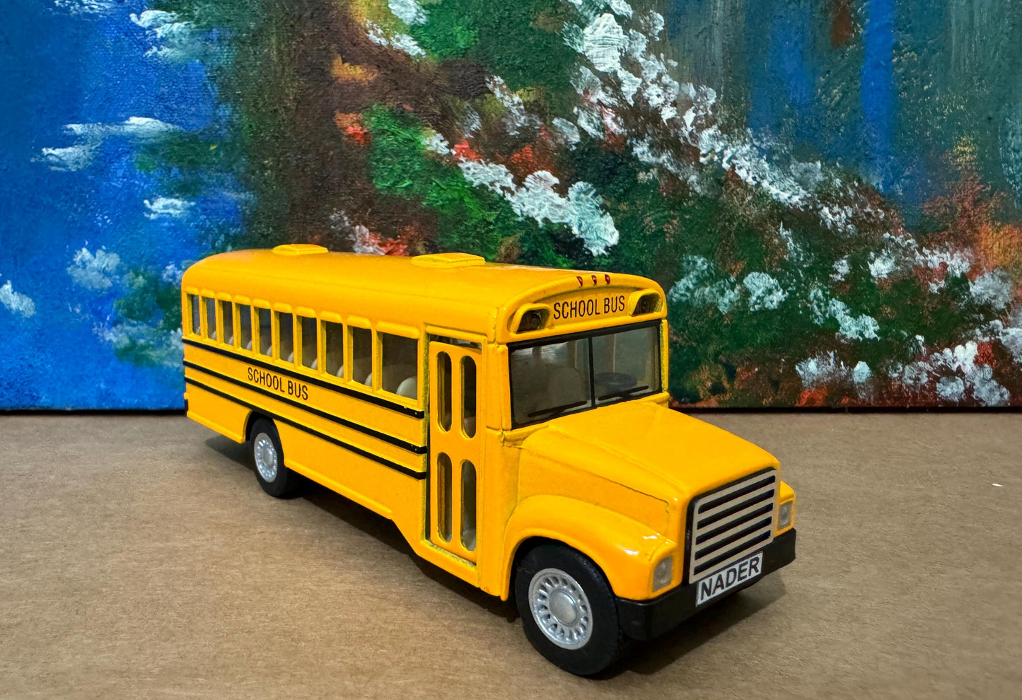 School Bus PERSONALIZED PLATES Diecast Model Toy Car boy girl present gift special day husband wife dad birthday gift Sleeve