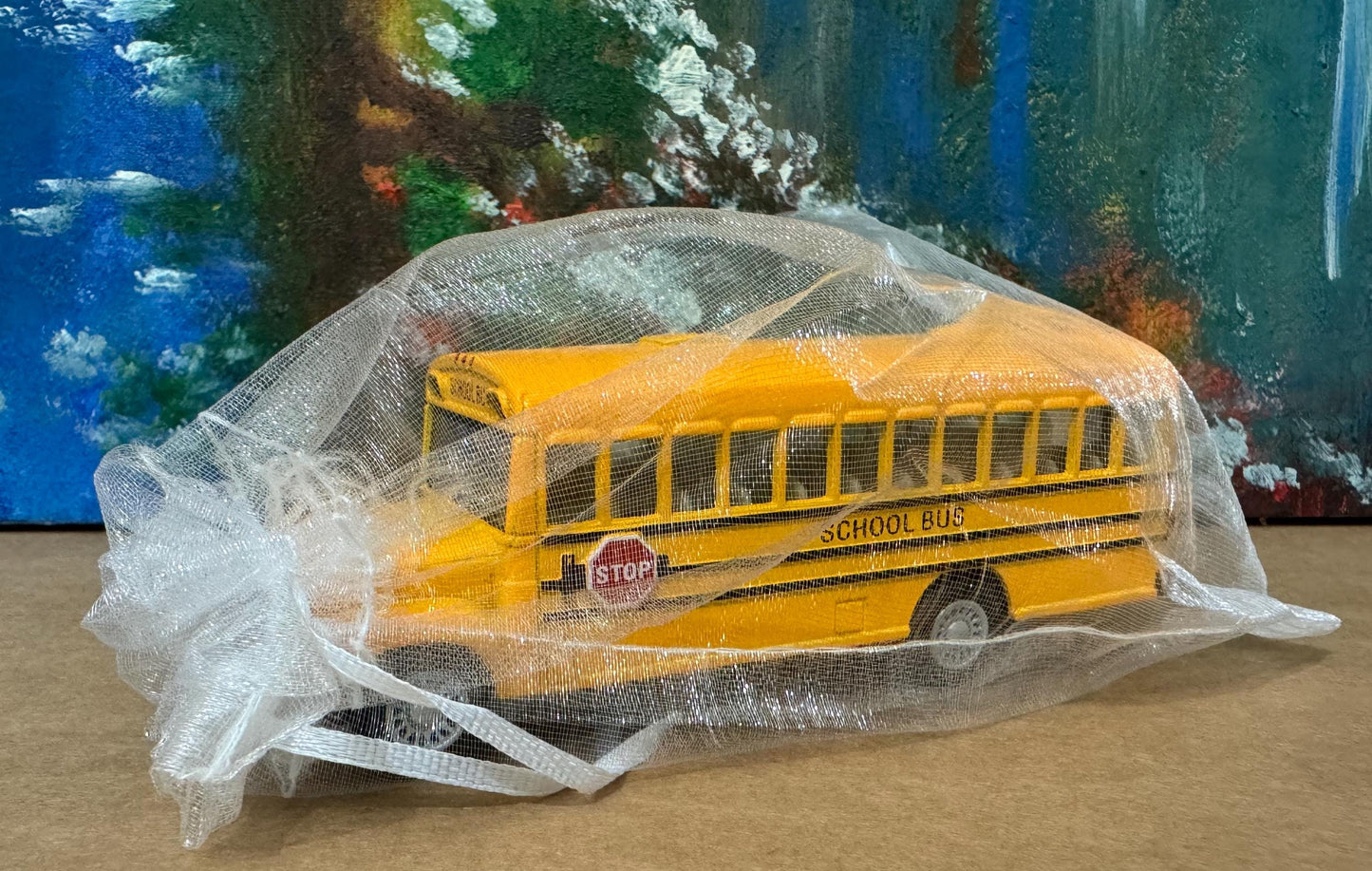 School Bus PERSONALIZED PLATES Diecast Model Toy Car boy girl present gift special day husband wife dad birthday gift Sleeve