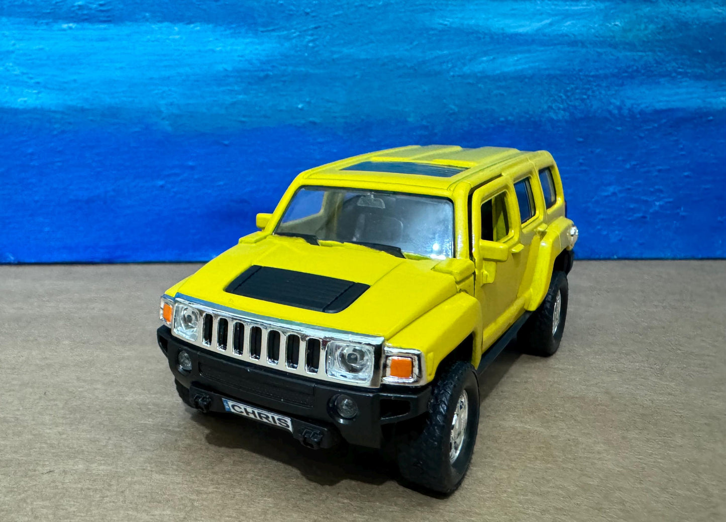 HAMMER H3 PERSONALIZED PLATES Model Toy Car boy girl husband wife dad birthday gift Boxed 1:38