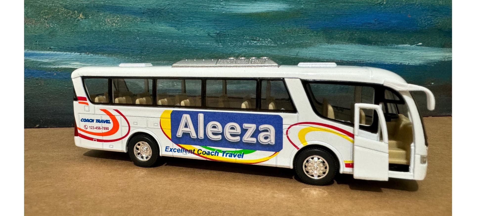 Coach Bus Diecast PERSONALISED ANY Name Toy car Model boy girl dad mom uncle grandad brother birthday Christmas gift Name Plate present New