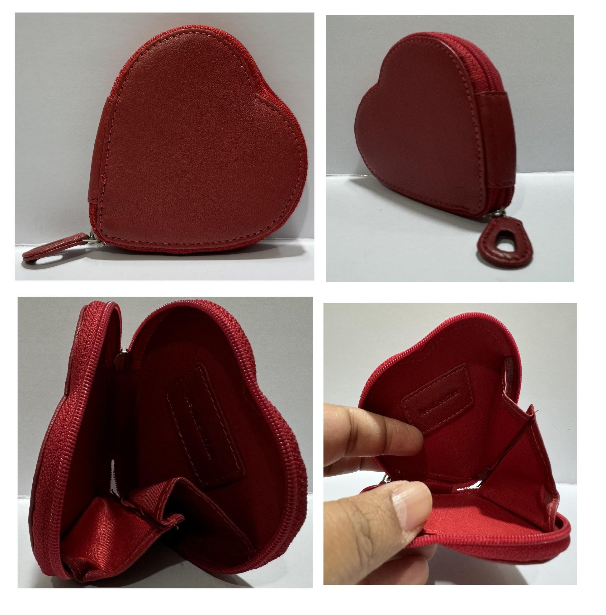 Heart Shaped Real premium Leather Coin Purse – Small Soft Pouch by Prime Hide – Gift for Mom, Aunt, Sister – Boxed, 5 Colours Available