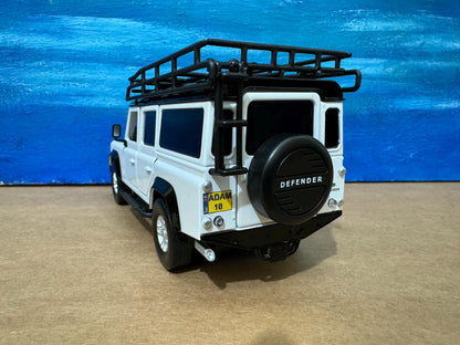 Land Rover Defender PERSONALIZED PLATES Model Toy Car boy dad husband anniversary birthday gift Boxed all open doors Sound Light Collection