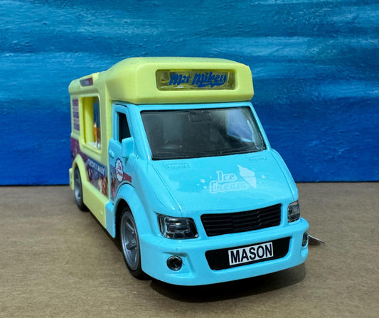 Personalized Ice Cream Van Diecast Toy - Lights & Sound - Gift for Boy, Dad, girl, nephew, Birthday Present - Boxed Collectible Model Boxed