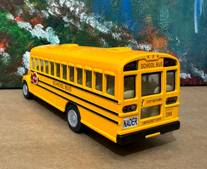 School Bus PERSONALIZED PLATES Diecast Model Toy Car boy girl present gift special day husband wife dad birthday gift Sleeve