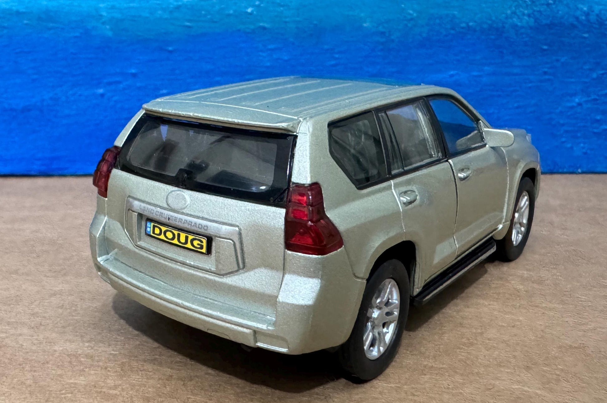 TOYOTA Land Cruiser Prado PERSONALIZED PLATES Model Toy Car boy girl husband wife dad birthday gift Boxed Diecast 1:38 Gold