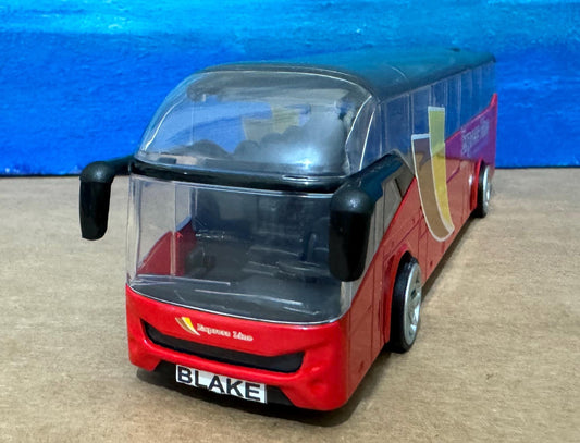 PERSONALISED Name Coach Bus Diecast Toy car Model boy girl dad mom uncle grandad brother birthday Christmas gift present New & Boxed