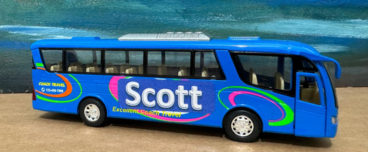Coach Bus Diecast PERSONALISED ANY Name Toy car Model boy girl dad mom uncle grandad brother birthday Christmas gift Name Plate present New