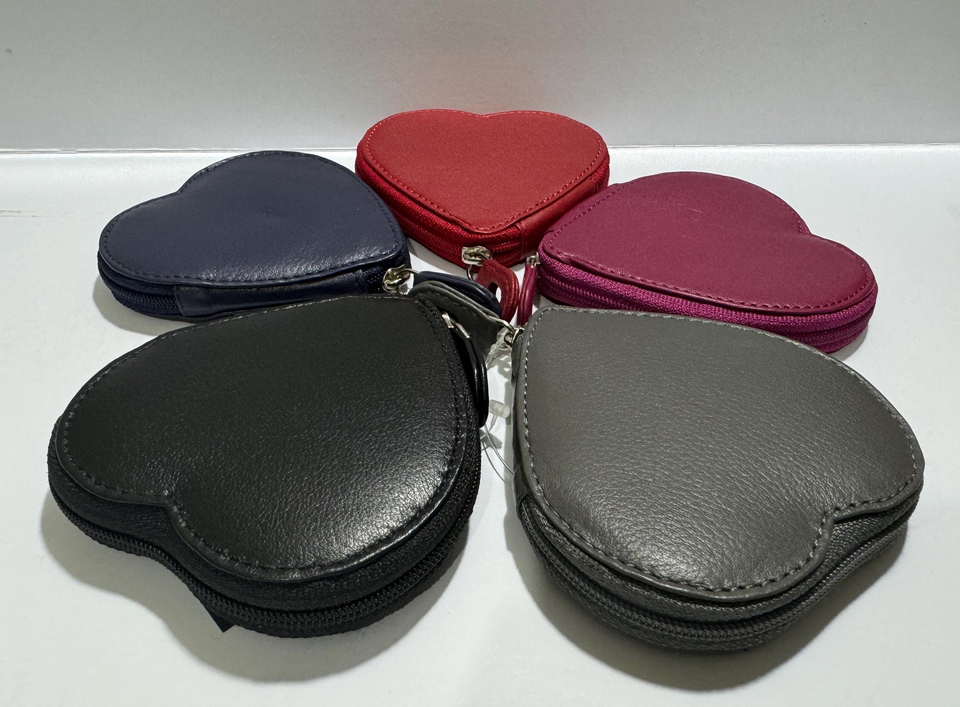 Heart Shaped Real premium Leather Coin Purse – Small Soft Pouch by Prime Hide – Gift for Mom, Aunt, Sister – Boxed, 5 Colours Available