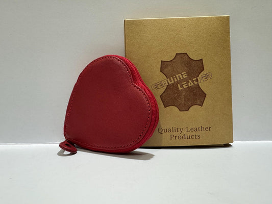 Heart Shaped Real premium Leather Coin Purse – Small Soft Pouch by Prime Hide – Gift for Mom, Aunt, Sister – Boxed, 5 Colours Available