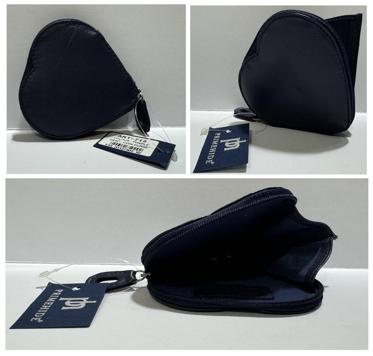 Heart Shaped Real premium Leather Coin Purse – Small Soft Pouch by Prime Hide – Gift for Mom, Aunt, Sister – Boxed, 5 Colours Available