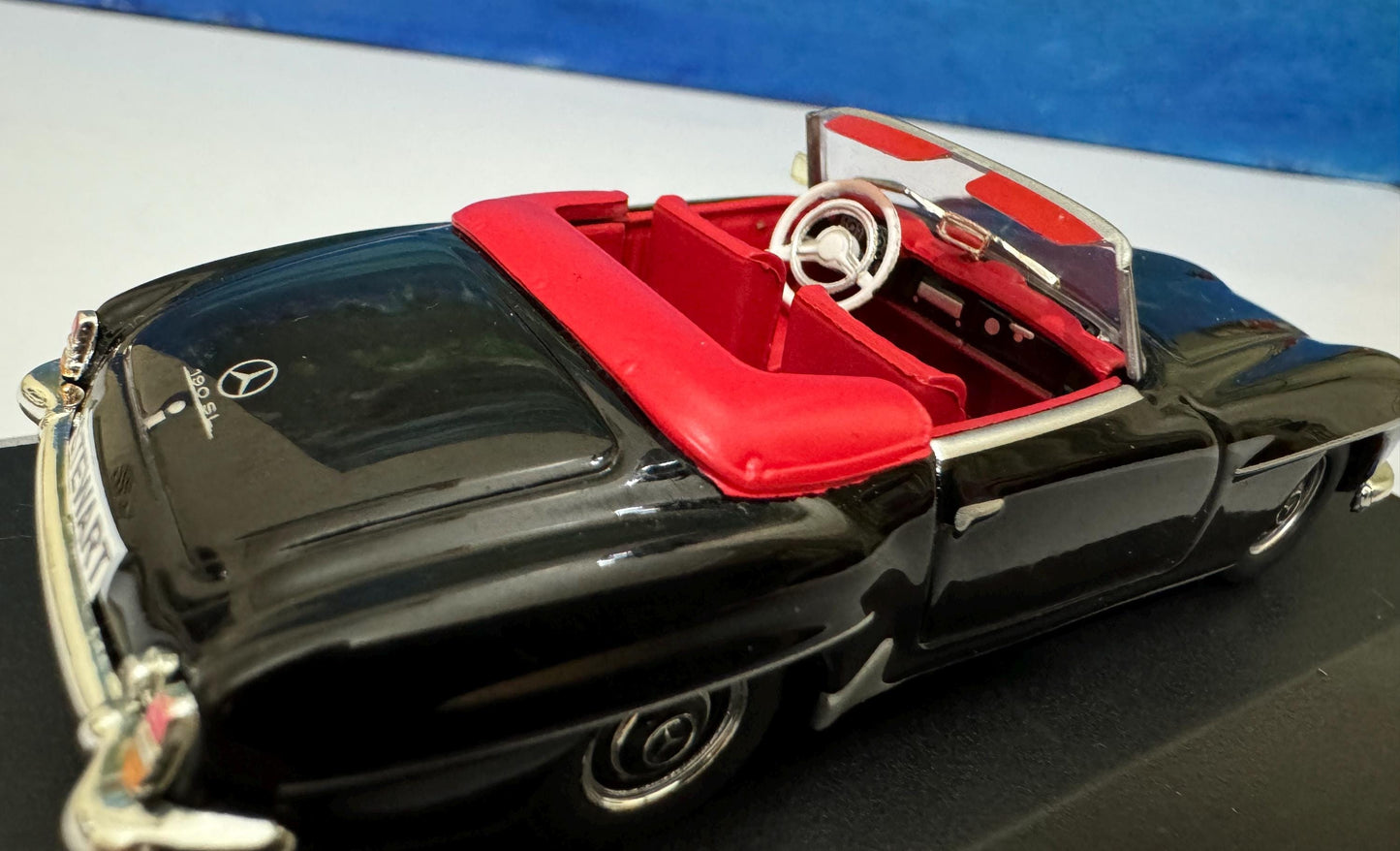 Personalized Plate | Licensed 1955 Mercedes-Benz 190 SL Diecast Model | Custom Name Gift for Dad Mom Boy Girl | Boxed Collectible Car