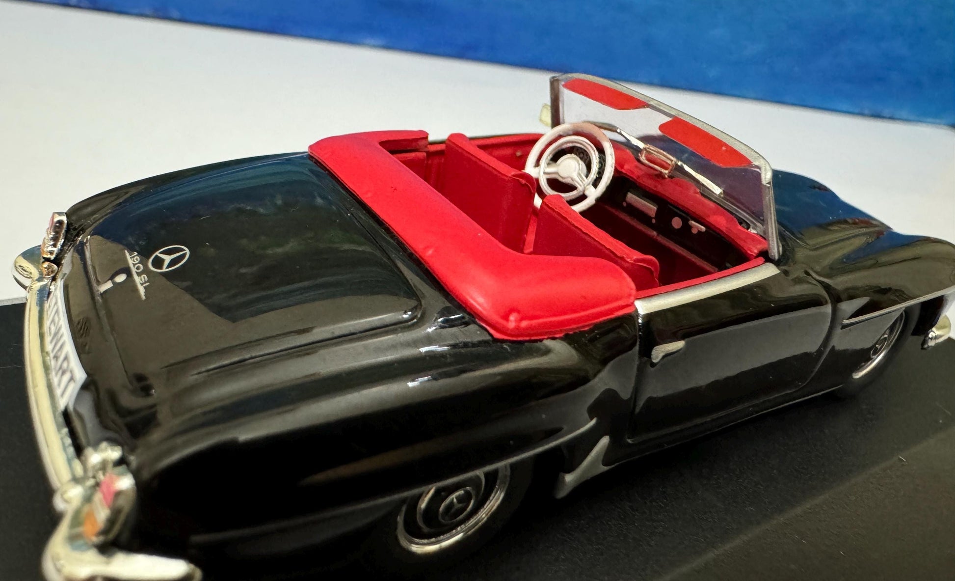 Personalized Plate | Licensed 1955 Mercedes-Benz 190 SL Diecast Model | Custom Name Gift for Dad Mom Boy Girl | Boxed Collectible Car