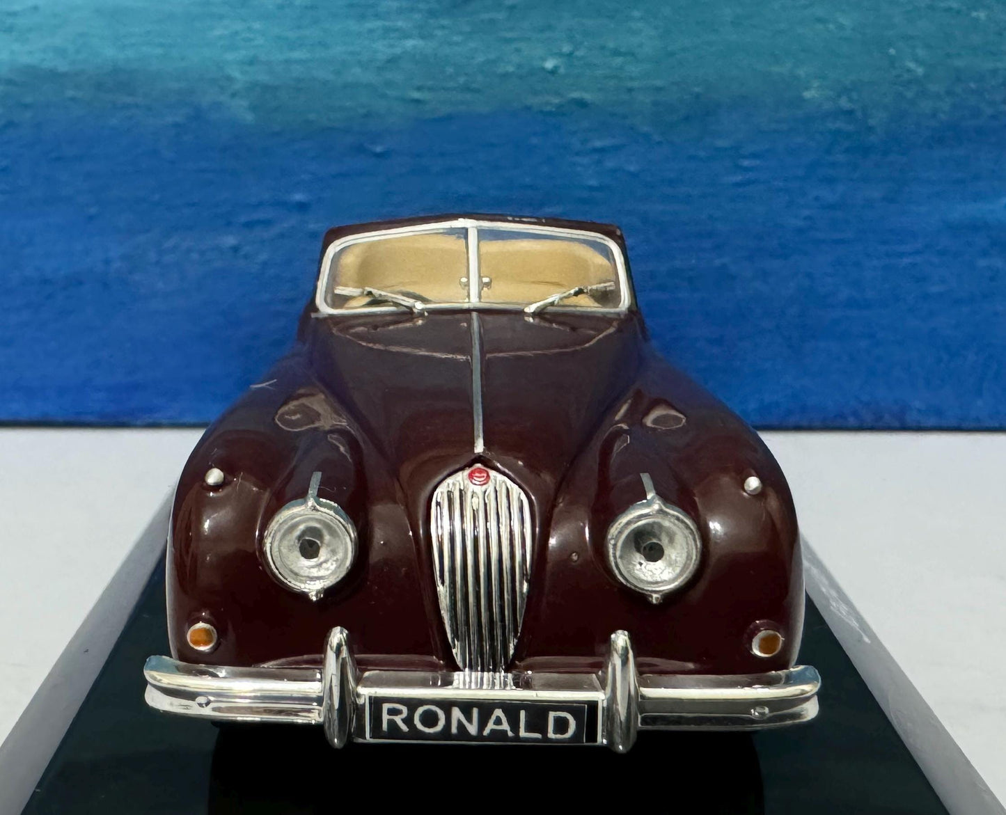 Personalized Jaguar XK140 - 1954 Any Name Mom Dad Brother Sister Uncle Father Son Very detailed model Box