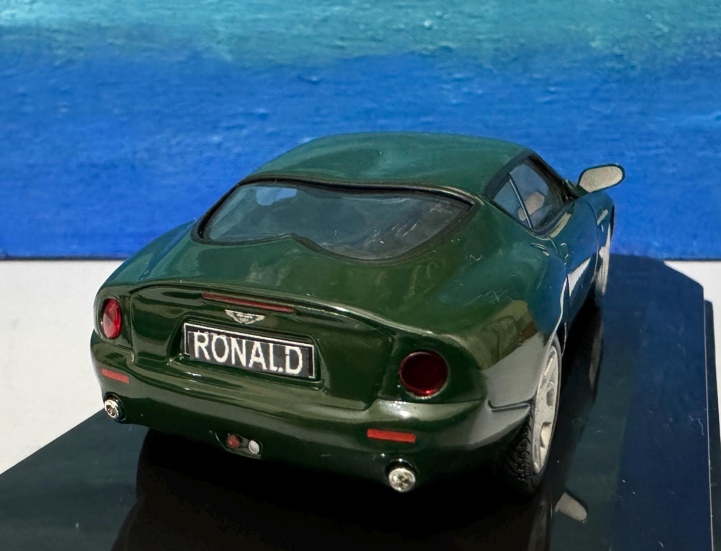 Personalized Ashton Martin DB7 2003 Any Name Mom Dad Brother Sister Uncle Father Son Very detailed model Box