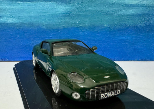 Personalized Ashton Martin DB7 2003 Any Name Mom Dad Brother Sister Uncle Father Son Very detailed model Box
