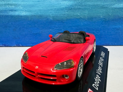 Dodge Viper Red - SRT 10 2003 - Supercar Collection Diecast display Model Car detailed version scale 1:43 display case