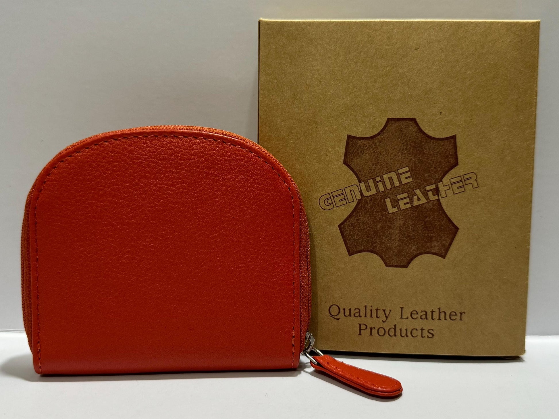 Prime Hide Leather Coin Purse - Zipped Pouch Tray for Change & Cards - Gift Boxed in Various Colors - For Women girl Gift Boxed