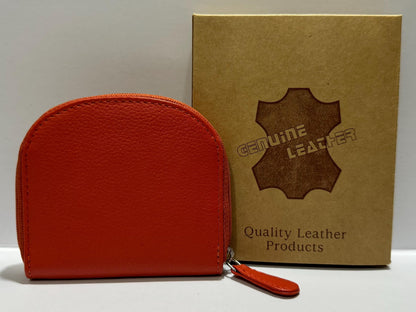 Prime Hide Leather Coin Purse - Zipped Pouch Tray for Change & Cards - Gift Boxed in Various Colors - For Women girl Gift Boxed