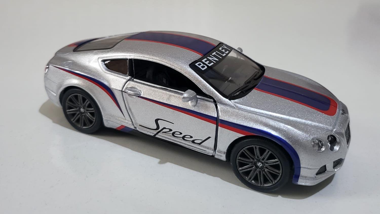 Personalized Name Plate, Bentley Continental GT Speed 2012 - 1:38 Diecast Model Car - Custom Name Gift - Collectible Die-Cast Replica Sleeve