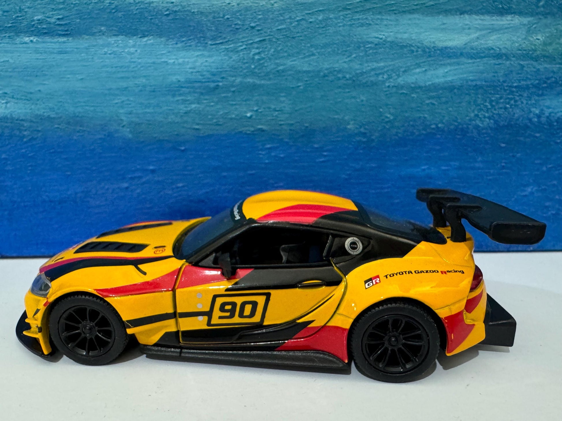 Yellow sport Diecast Toyota GR Supra Racing Concept Livery Edition 1:36 - mom dad brother sister gift Gift Sleeves Mother day