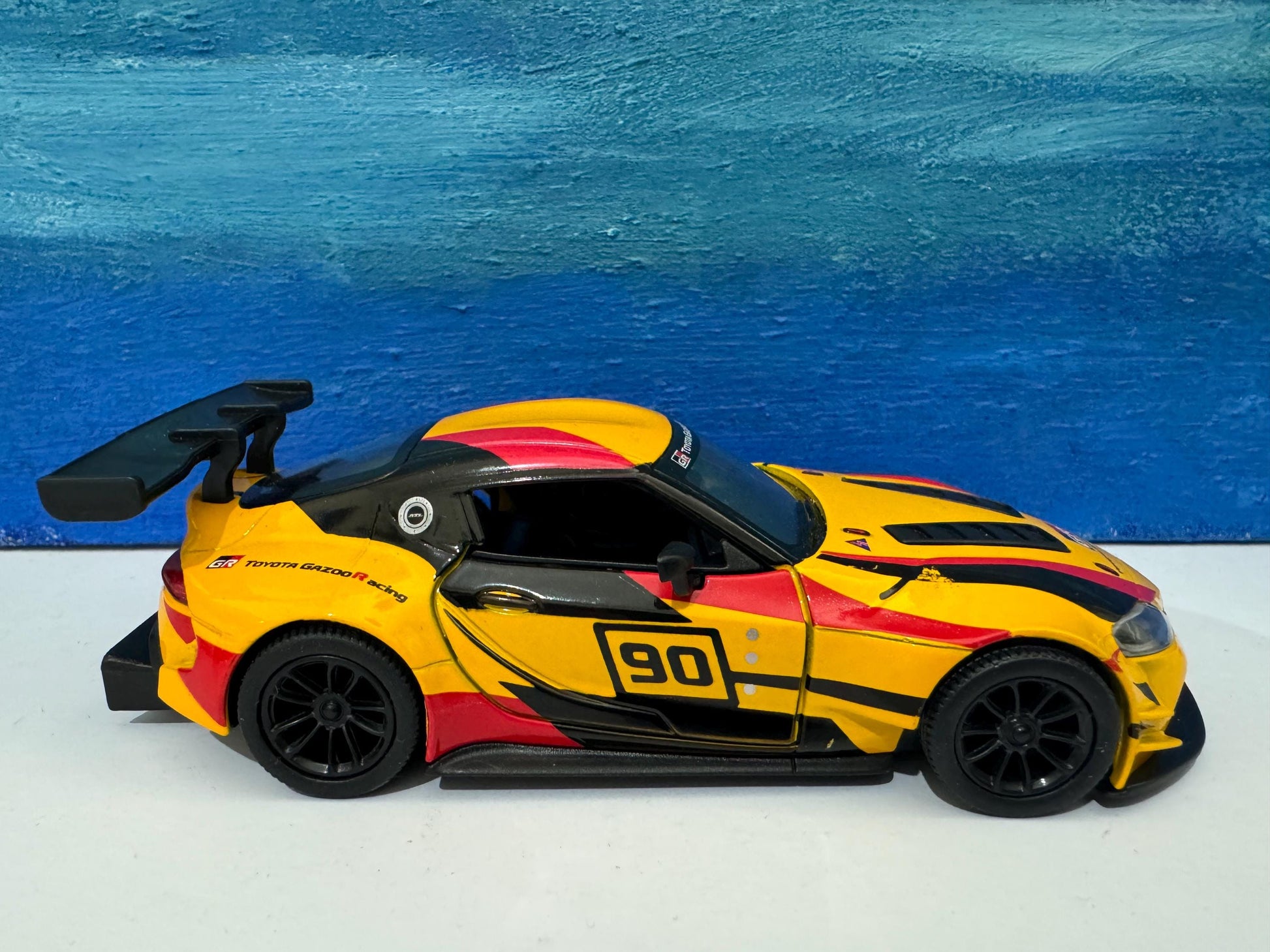Yellow sport Diecast Toyota GR Supra Racing Concept Livery Edition 1:36 - mom dad brother sister gift Gift Sleeves Mother day