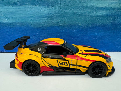 Yellow sport Diecast Toyota GR Supra Racing Concept Livery Edition 1:36 - mom dad brother sister gift Gift Sleeves Mother day