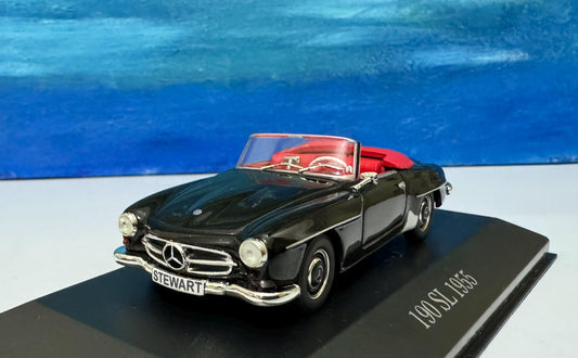 Personalized Plate | Licensed 1955 Mercedes-Benz 190 SL Diecast Model | Custom Name Gift for Dad Mom Boy Girl | Boxed Collectible Car