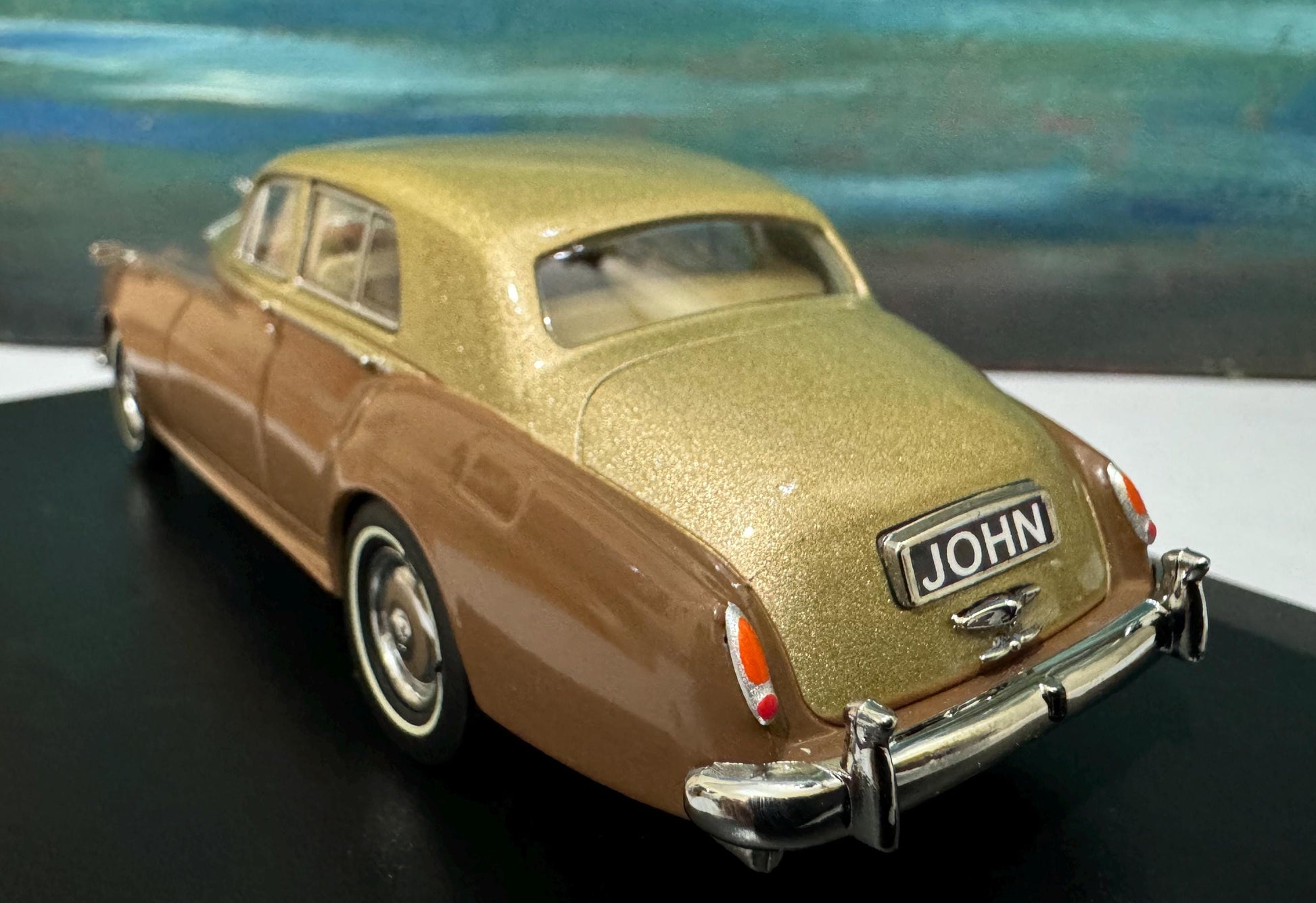 Rolls Royce Sand & Sable Oxford PERSONALISED Diecast Dad Sister Mom husband grandad wife Any Name BROTHER Case GIFT Boxed