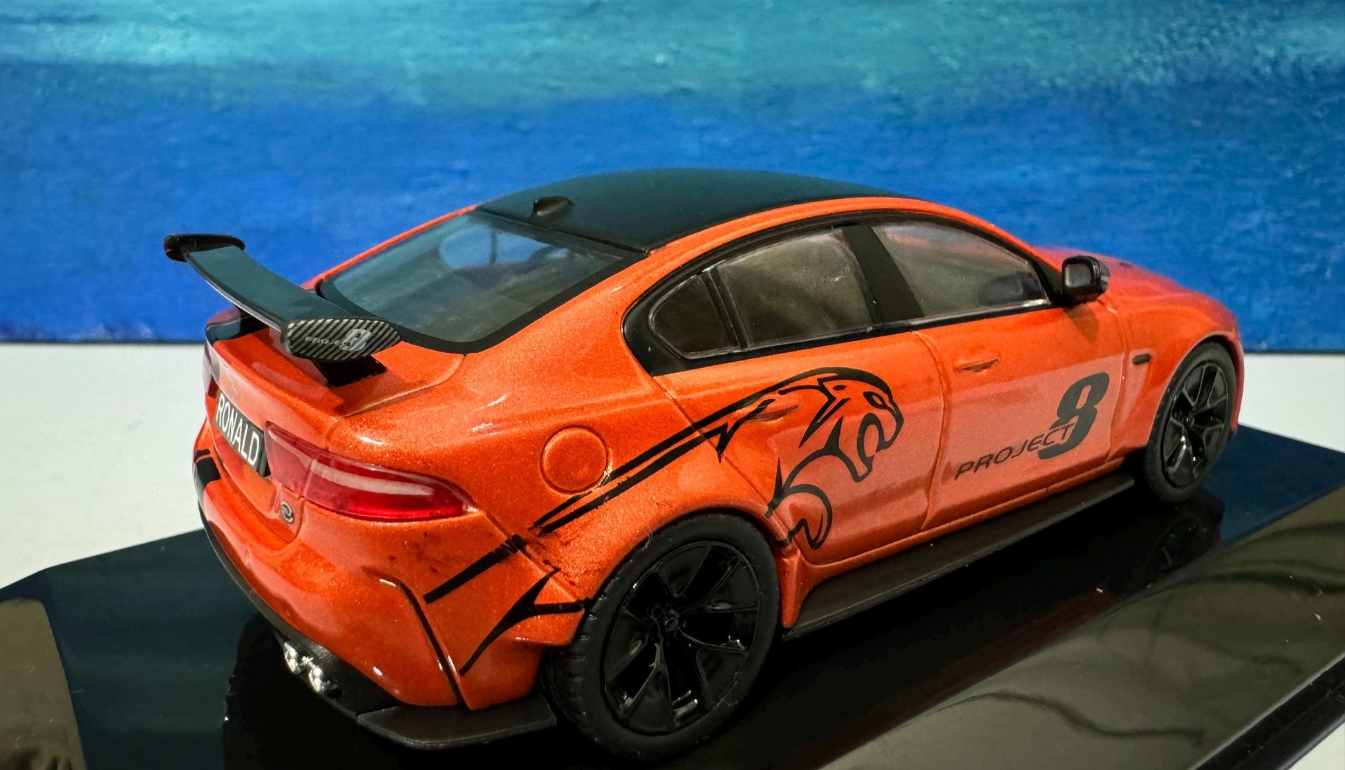 Jaguar XE SV 2017 Diecast Model – 1:43 Scale Metal Car – ANY Name Plate – Birthday, Father’s Day Gift ,Anniversary Present Display Case