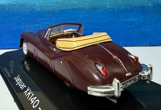 Personalized Jaguar XK140 - 1954 Any Name Mom Dad Brother Sister Uncle Father Son Very detailed model Box