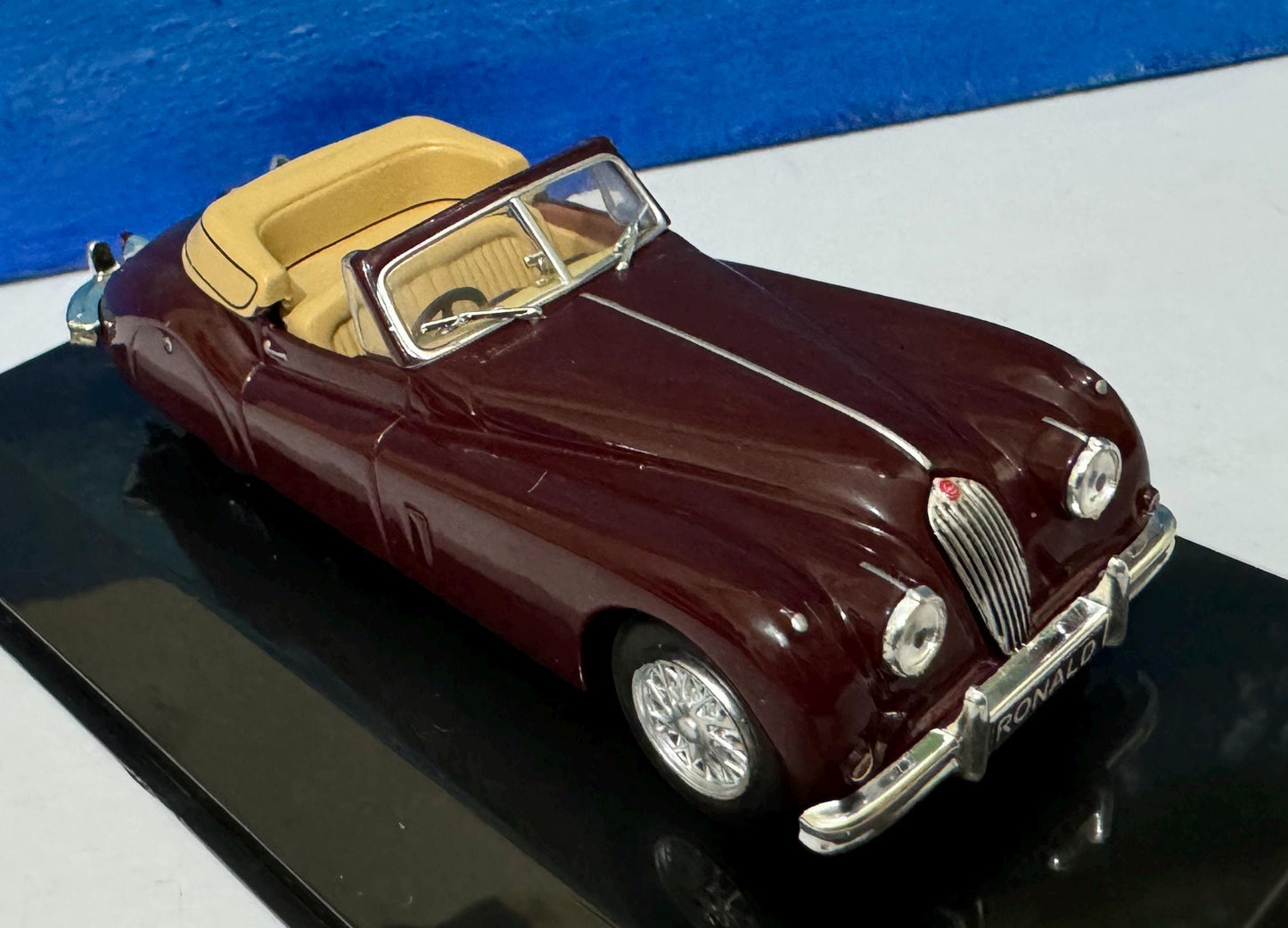 Personalized Jaguar XK140 - 1954 Any Name Mom Dad Brother Sister Uncle Father Son Very detailed model Box