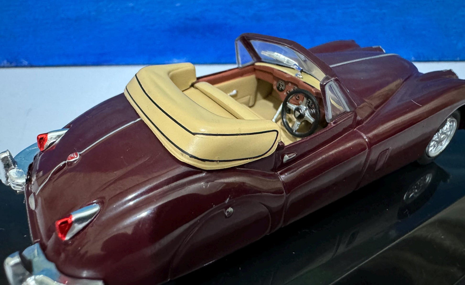 Personalized Jaguar XK140 - 1954 Any Name Mom Dad Brother Sister Uncle Father Son Very detailed model Box