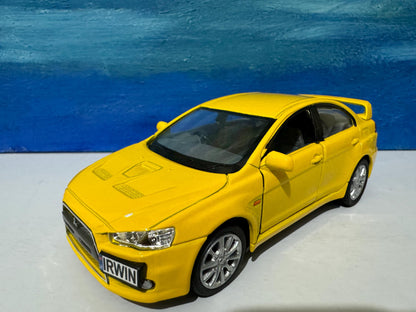Mitsubishi Lancer Evolution X 1:36 Diecast ANY NAME PLATES Model boy dad uncle grandad brother Birthday Christmas gift present New Boxed