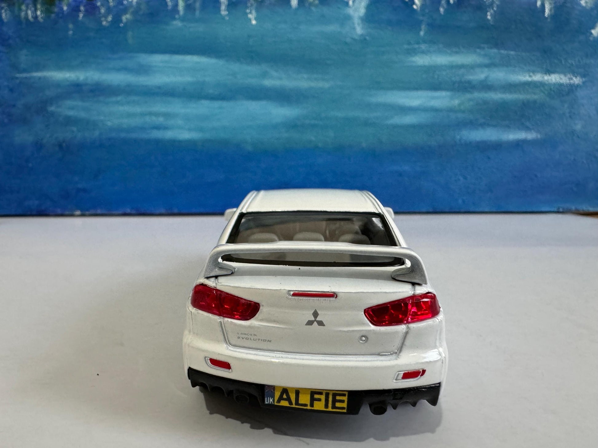 Mitsubishi Lancer Evo X Licensed Diecast Model Car - Personalized Name Plate - Gift for Boy, Dad, Uncle, Grandad, Brother, Sister, Mom Boxed