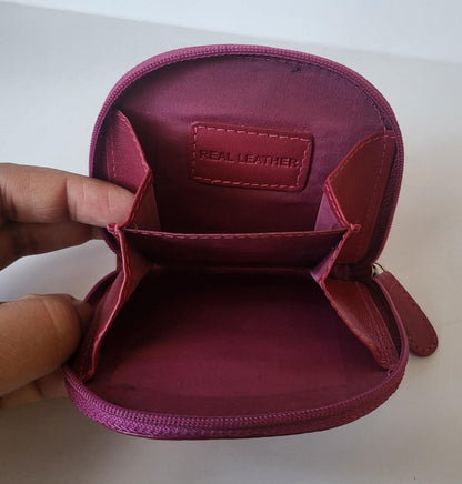 Prime Hide Leather Coin Purse - Zipped Pouch Tray for Change & Cards - Gift Boxed in Various Colors - For Women girl Gift Boxed