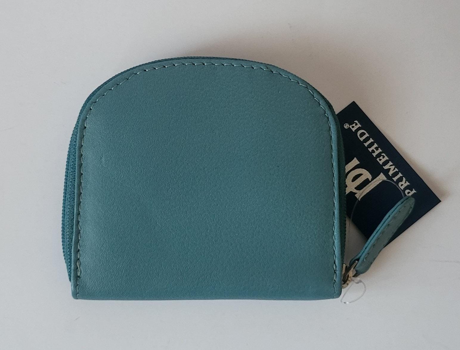 Prime Hide Leather Coin Purse - Zipped Pouch Tray for Change & Cards - Gift Boxed in Various Colors - For Women girl Gift Boxed