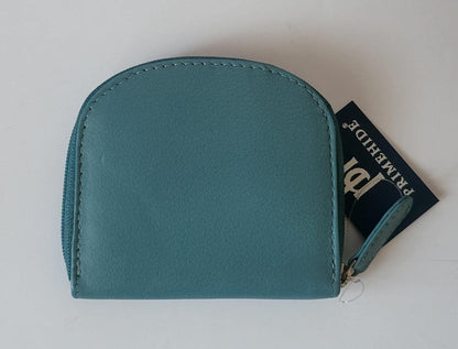 Prime Hide Leather Coin Purse - Zipped Pouch Tray for Change & Cards - Gift Boxed in Various Colors - For Women girl Gift Boxed