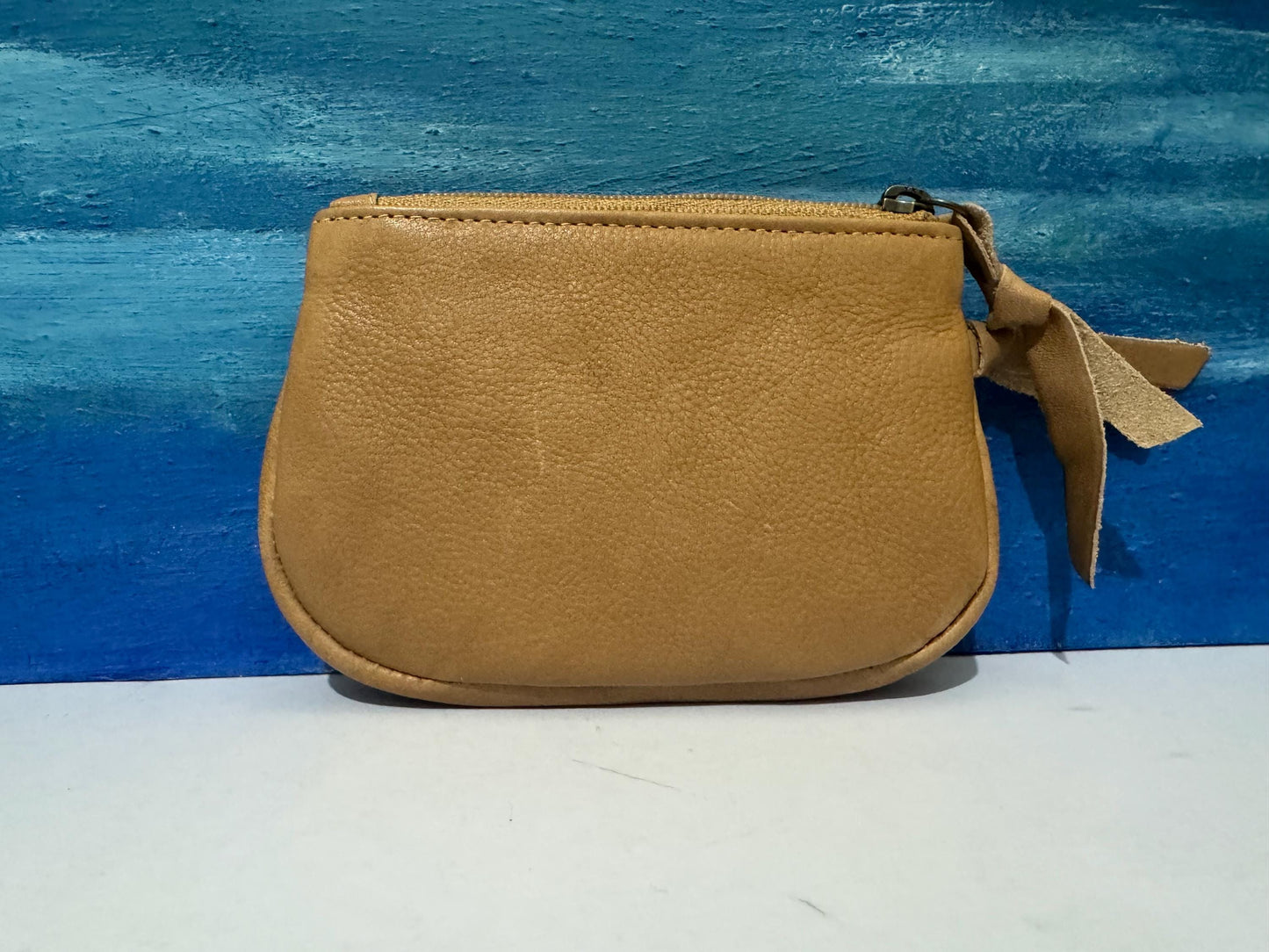 Washed Leather Coin Purse – Zip Pouch for Keys & Change – Gift Boxed – Soft Small Purse for Women, Mum, Sister, Travel Use Gift Boxed