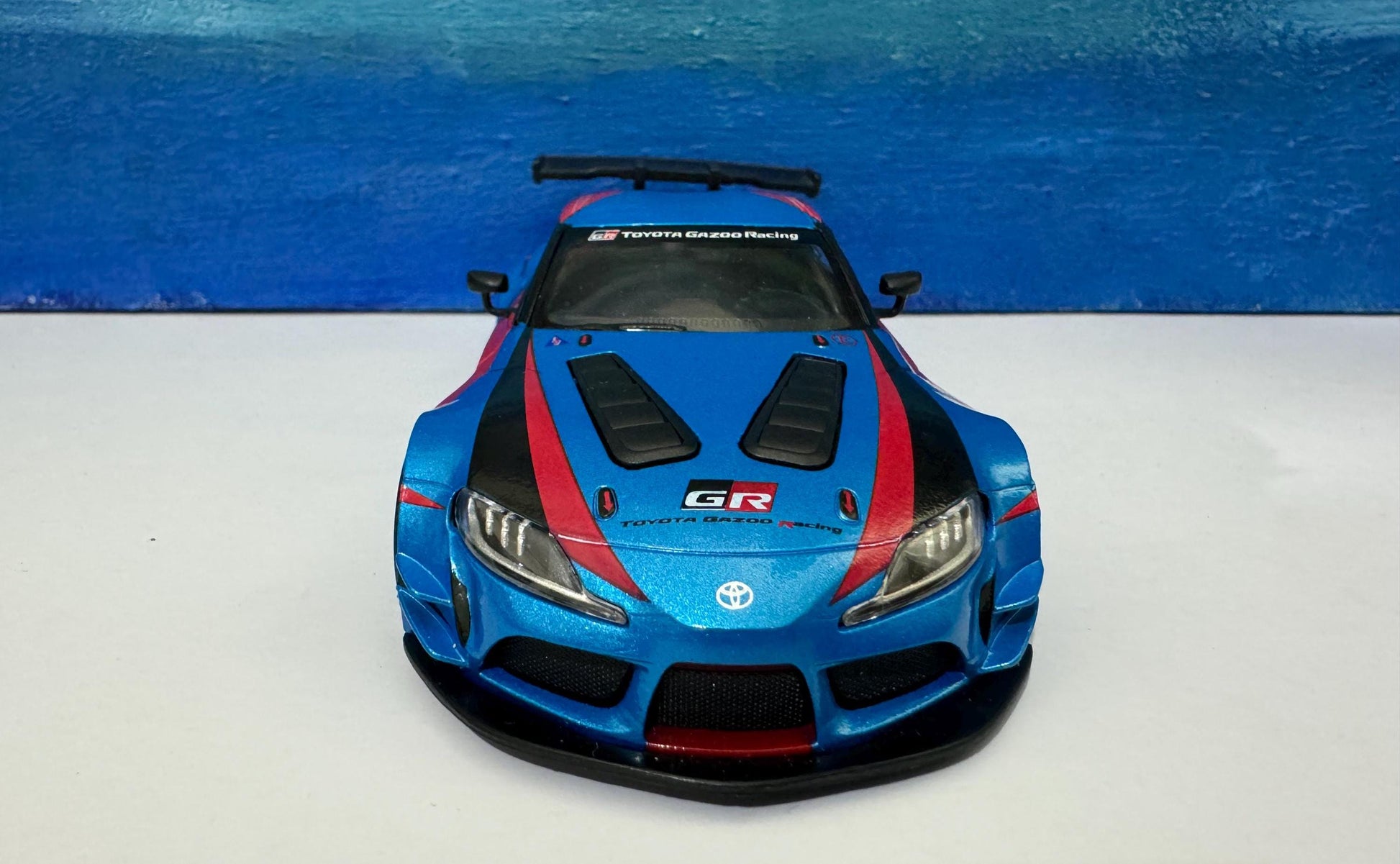 Toyota GR Supra Racing Concept 1:36 Diecast Model - Pull Back Action, Opening Doors, Collector, boy, girl, kids Gift with Display Sleeve