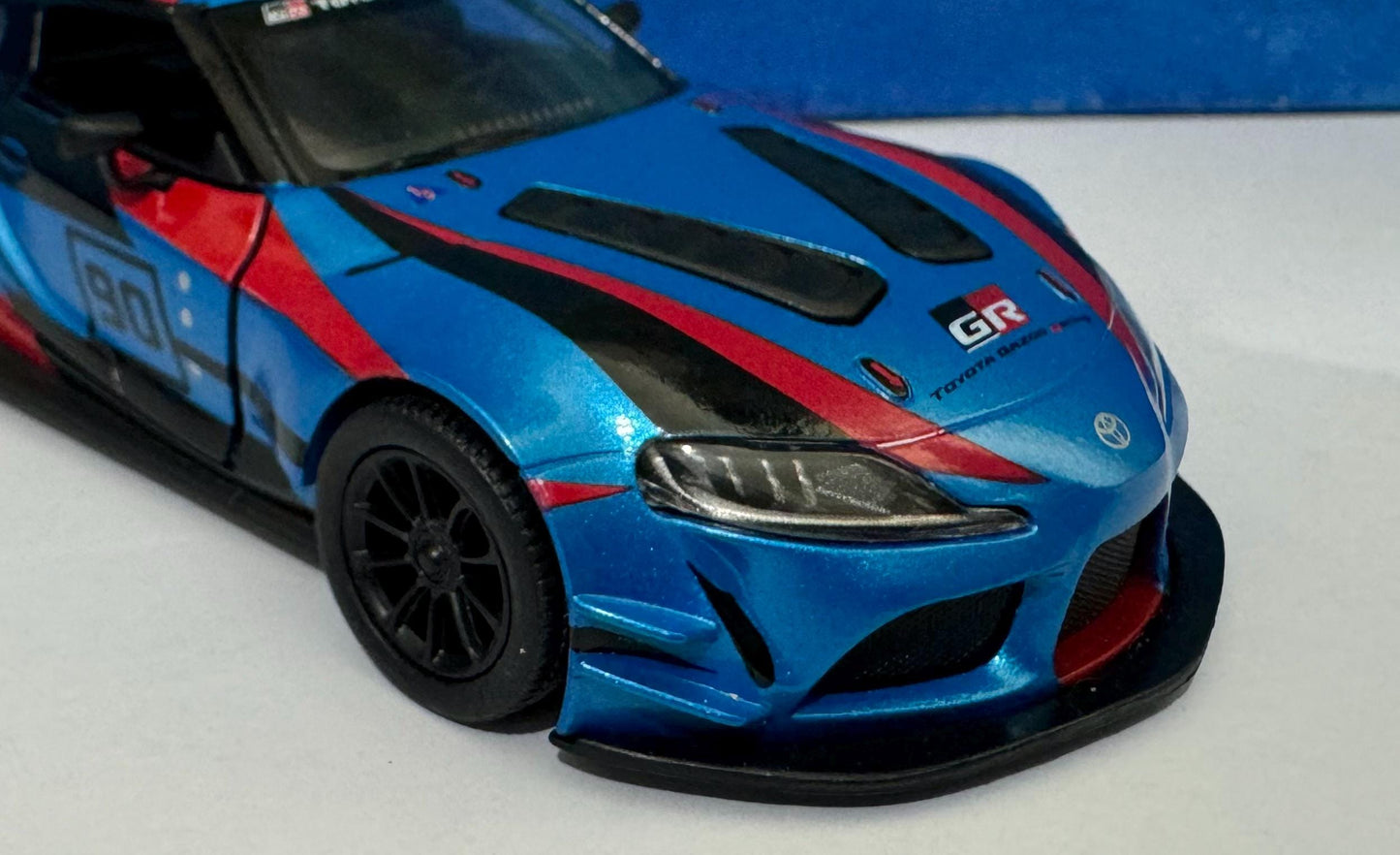 Toyota GR Supra Racing Concept 1:36 Diecast Model - Pull Back Action, Opening Doors, Collector, boy, girl, kids Gift with Display Sleeve