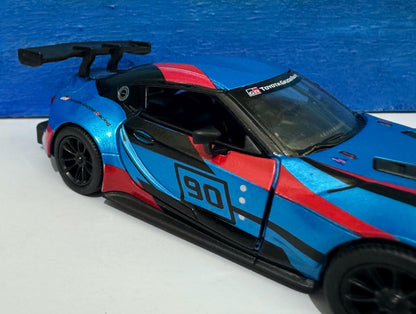 Toyota GR Supra Racing Concept 1:36 Diecast Model - Pull Back Action, Opening Doors, Collector, boy, girl, kids Gift with Display Sleeve