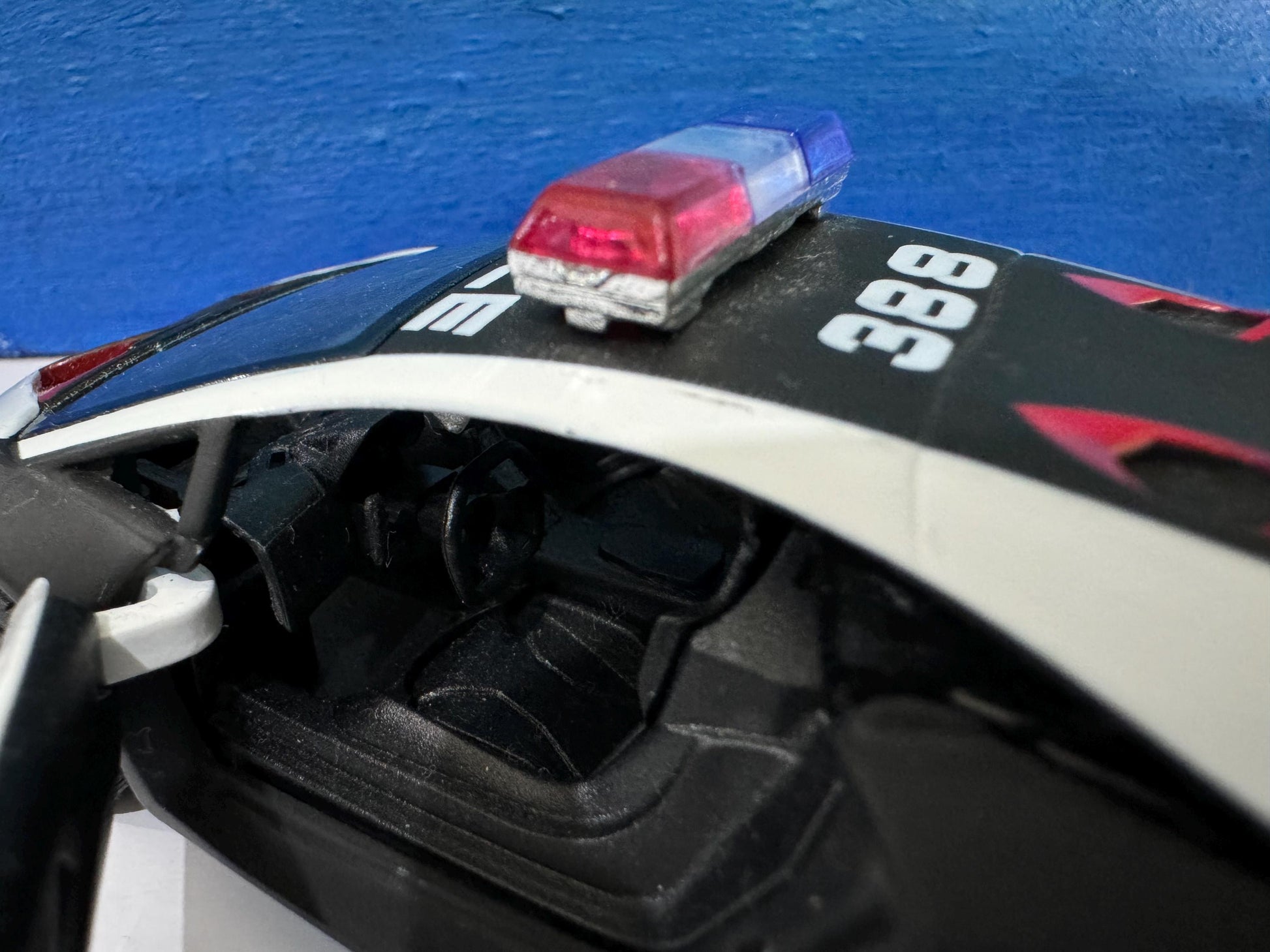 Any Name Lamborghini Sesto Elemento Police Diecast 1:38, boy brother sister dad mom gift sleeves