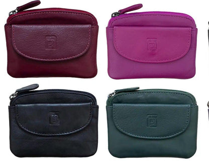 Prime Hide Soft Leather Small Coin Purse Pouch for Women Various Colours Pouch with Keychain Mini Purse For Ladies Zip Around Gift Idea Box